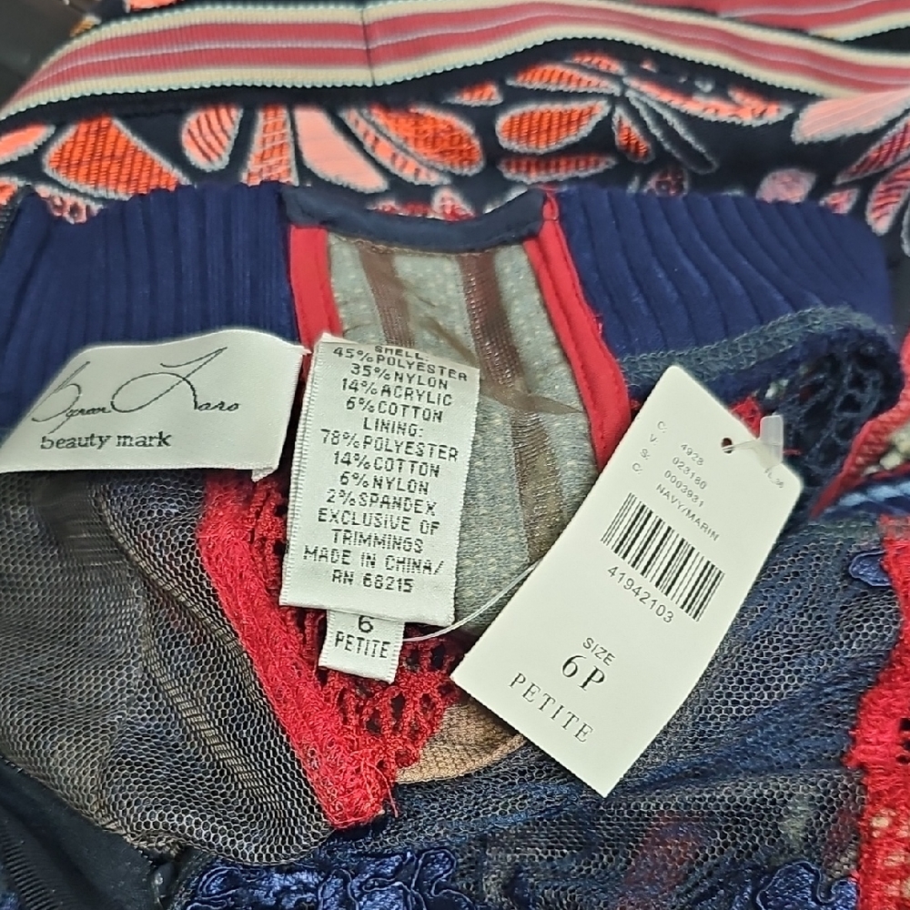 Byron Lars Colorful Floral Dress with Lace Details